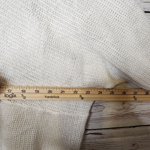 Chico's Skirt Pullover Sweater With 3/4 Sleeves in Alabaster...size 3 - Picture 7 of 10